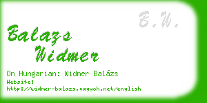 balazs widmer business card